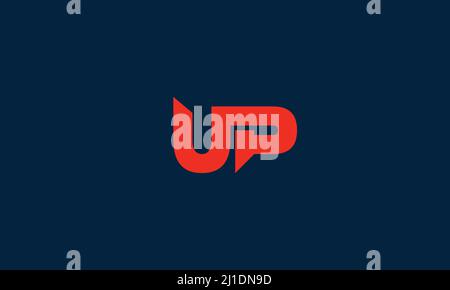 Alphabet letters Initials Monogram logo UP, PU, U and P Stock Vector