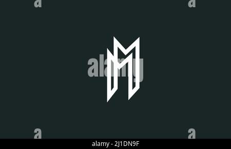 Alphabet letters Initials Monogram logo MM, M and M Stock Vector
