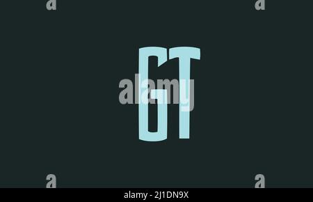 Alphabet letters Initials Monogram logo GT, TG, G and T Stock Vector