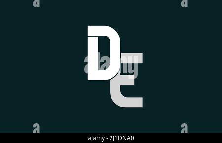 Alphabet letters Initials Monogram logo DE, ED, D and E Stock Vector
