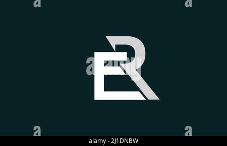 Alphabet letters Initials Monogram logo ER, RE, E and R Stock Vector