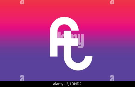 Alphabet letters Initials Monogram logo FT, TF, F and T Stock Vector