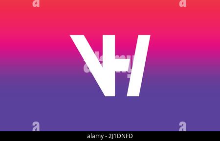 Alphabet letters Initials Monogram logo VH, HV, V and H Stock Vector