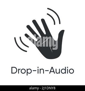 Drop in audio, concept for voice chat. Clubhouse drop in audio. Clubhouse invitation Stock Vector