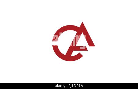 Alphabet letters Initials Monogram logo CA, AC, C and A Stock Vector