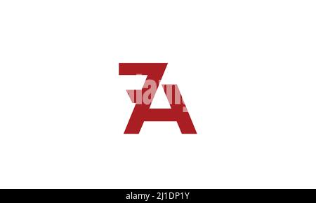 Alphabet letters Initials Monogram logo ZA, AZ, Z and Z Stock Vector