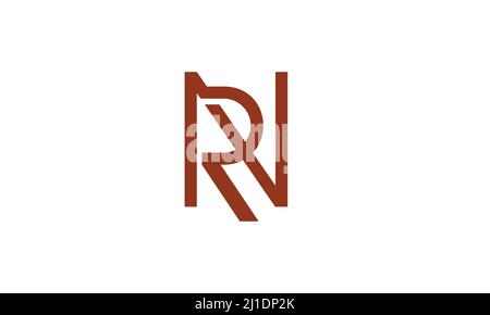 Alphabet letters Initials Monogram logo Rn, NR, R and N Stock Vector