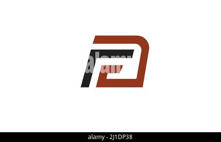 Alphabet letters Initials Monogram logo FD, DF, CF and D Stock Vector