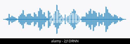 Waves of the equalizer isolated on background. EQ Vector Stock Vector