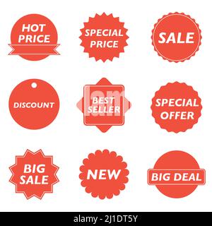 Vector badges and labels isolated. Labels for banners and posters design. Stock Vector