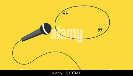 Microphone for broadcasting Web and Mobile Applications, live recording Illustration Stock Vector