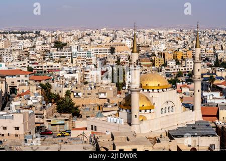 The Skyline of The Town of Madaba, Madaba Governorate, Jordan. Stock Photo