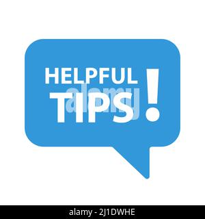 Helpful tips speech bubble banner vector for business, marketing, flyers, banners, presentations and posters. illustration Stock Vector