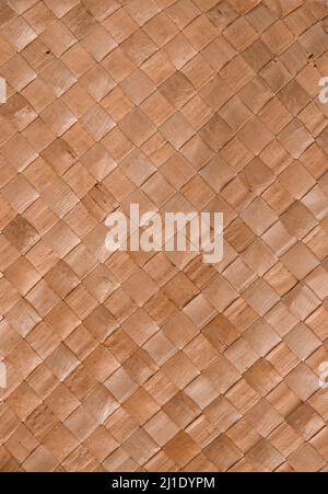 Brown braided reed texture. Closeup background Stock Photo