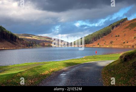 Llyn Geirionydd lake in autumn near Trefriw Snowdonia National Park Gwynedd North Wales UK, Late Spring. Stock Photo