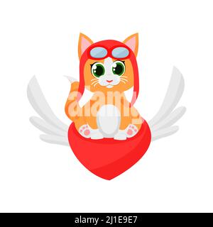 Premium Vector  Cute character red heart with wings, glasses and joyful  emotions, smile face, happy eyes, arms and legs. festive decoration for  valentine day