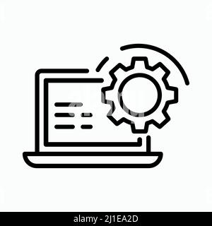 Server customization and configuration concept, Host Management Vector Glyph Icon Design, Abstract vector icon on the white, Illustration isolated for Stock Vector