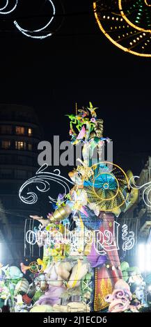 traditional celebration held annually in commemoration of Saint Joseph in the city of Valencia, Spain. Stock Photo