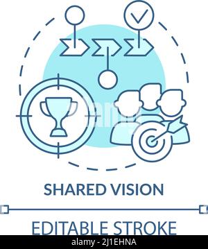 Shared-vision vector icon. Modern vector illustration concepts. Easy to ...