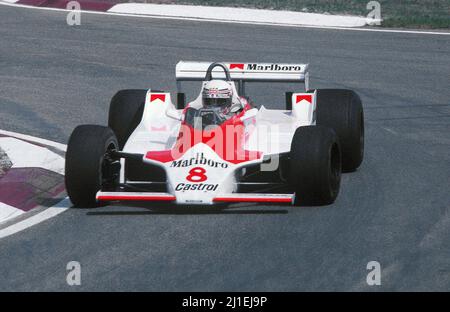 Alain Prost (FRA) McLaren M30 Ford Cosworth Team McLaren Stock Photo