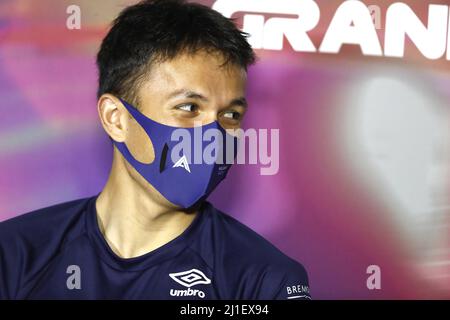 Jeddah, Saudi Arabia. 25th Mar, 2022. ALBON Alexander (tha), Williams Racing FW44, portrait during the Formula 1 STC Saudi Arabian Grand Prix 2022, 2nd round of the 2022 FIA Formula One World Championship, on the Jeddah Corniche Circuit, from March 25 to 27, 2022 in Jeddah, Saudi Arabia - Photo: Dppi/DPPI/LiveMedia Credit: Independent Photo Agency/Alamy Live News Stock Photo