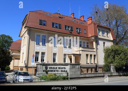 KEDZIERZYN-KOZLE, POLAND - MAY 11, 2021: City hall (Polish: Urzad Miasta) in Kedzierzyn-Kozle, Poland. Kedzierzyn-Kozle is the 2nd biggest city of Opo Stock Photo