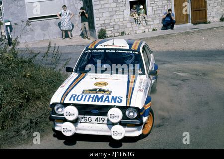 Malcolm Wilson (GBR) Terry Harryman (GBR) Ford Escort RS Gr4 Ford Rothmans Rally Team Malcolm Wilson Motorsport 3rd position Stock Photo