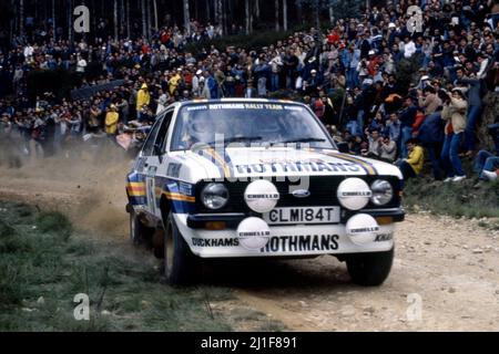 Malcolm Wilson (GBR) Terry Harryman (GBR) Ford Escort RS Gr4 Rothmans Rally Team Stock Photo