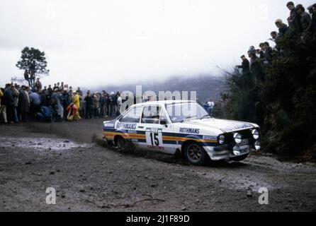 Malcolm Wilson (GBR) Terry Harryman (GBR) Ford Escort RS Gr4 Rothmans Rally Team Stock Photo