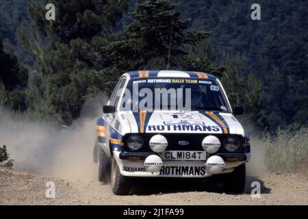 Malcolm Wilson (GBR) Terry Harryman (GBR) Ford Escort RS Gr4 Rothmans Rally Team Stock Photo