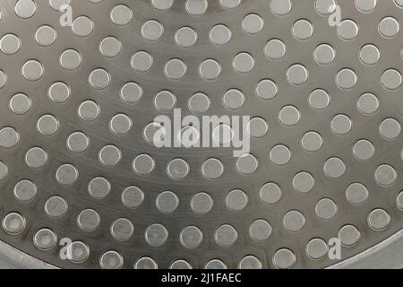 Induction frying pan bottom. Metal texture. Extrem close-up. High resolution photo. Full depth of field. Stock Photo