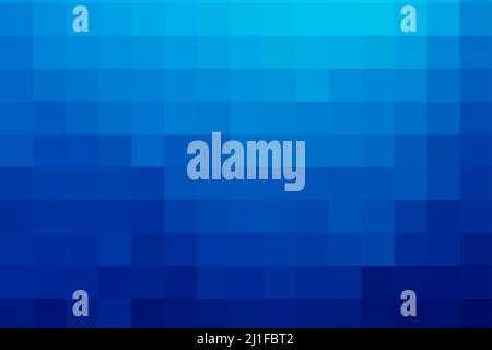 Gradient blue background. Geometric texture of light-dark blue squares. Abstract sea backdrop. The substrate for branding, calendar, postcard Stock Vector