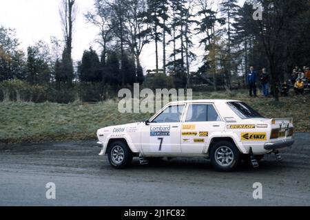 Timo Salonen (FIN) Seppo Harjanne (FIN) Datsun Violet GT Gr4 Stock Photo