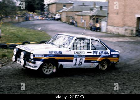 Malcolm Wilson (GBR) Terry Harryman (GBR) Ford Escort RS Gr4 Rothmans Rally Team Stock Photo