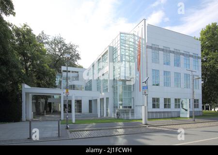 Museum of Applied Arts at Museumsufer, Frankfurt, Hesse, Germany Stock Photo