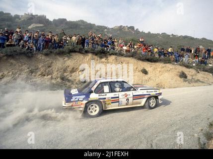 Jimmy McRae (GBR) Ian Grindrod (GBR) Opel Ascona 400 Gr4 Rothmans Opel Team Stock Photo