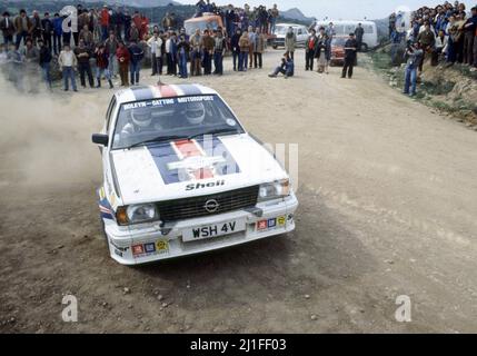 Jimmy McRae (GBR) Ian Grindrod (GBR) Opel Ascona 400 Gr4 Rothmans Opel Team Stock Photo