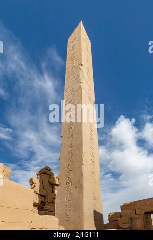 Obelisk of Queen Hatshepsut, Karnak, Luxor Stock Photo