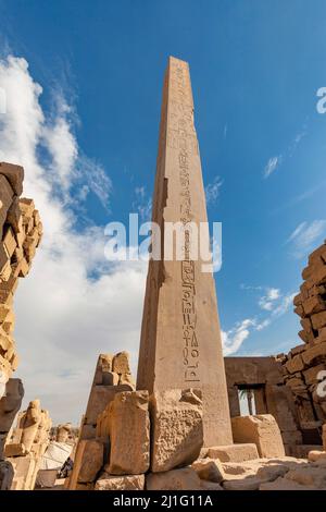 Obelisk of Queen Hatshepsut, Karnak, Luxor Stock Photo