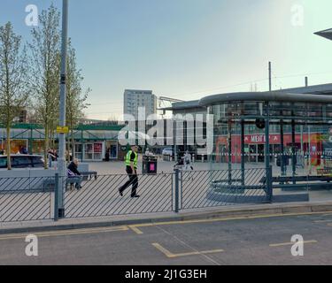 Glasgow, Scotland, UK. 25th Mar, 2022. Deliveroo driver fight saw police called to morrissons supermarket in partick. Credit: gerard ferry/Alamy Live News Stock Photo