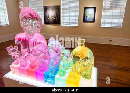 Florida,South,Delray Beach,Cornell Art Museum at Old School Square,interior inside,gallery galleries artist,sculpture,resin,visitors trave Stock Photo