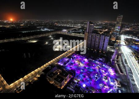 Jeddah, Saudi Arabia. 25th Mar, 2022. Circuit atmosphere. Saudi Arabian Grand Prix, Friday 25th March 2022. Jeddah, Saudi Arabia. Credit: James Moy/Alamy Live News Stock Photo