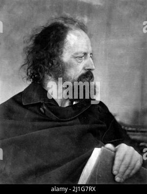Alfred, Lord Tennyson. Portrait by Julia Margaret Cameron, 1865 Stock Photo