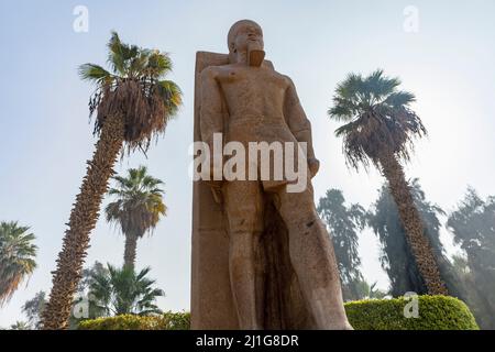 Standing sculpture of Ramses II, Memphis, Egypt Stock Photo