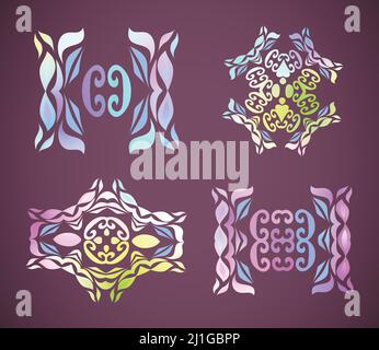 Beautiful vector ornamental  flower vintage background. Beautiful ethnic ornament. Hand sketched vector ornamental  flowers. Vintage hand drawn tree b Stock Vector
