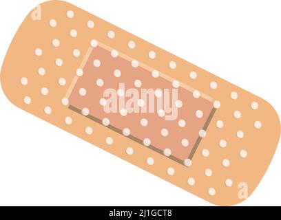 Adhesive medical plaster strip bandage. Band-aid. Editable vector. Stock Vector