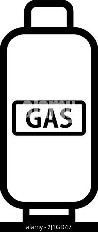 Propane gas can icon. Editable vector. Stock Vector