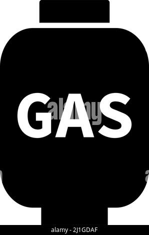 Gas silhouette icon. Fuel. Editable vector. Stock Vector