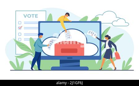 Electronic voting concept landing page Stock Vector Image & Art - Alamy