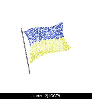Blue yellow rectangle shape. Vector Ukrainian flag Stock Vector
